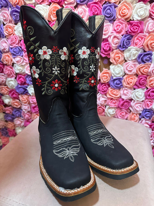 Beautiful Finished Leather Daisy Boots